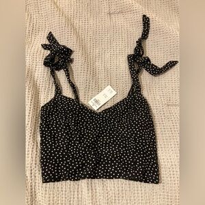 Abercrombie & Fitch Black Polka Dot Camisole